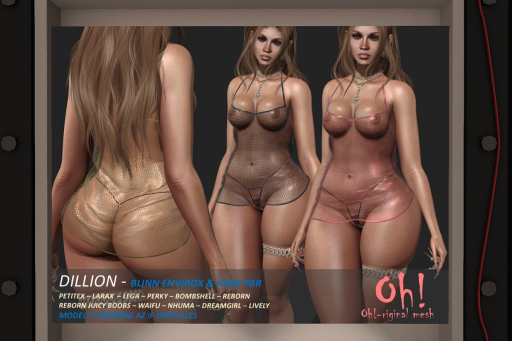 Dillion Dress - Legacy/MaitreyaX/Nhumana/Reborn/+mods, L$699 each/L$1999 FP