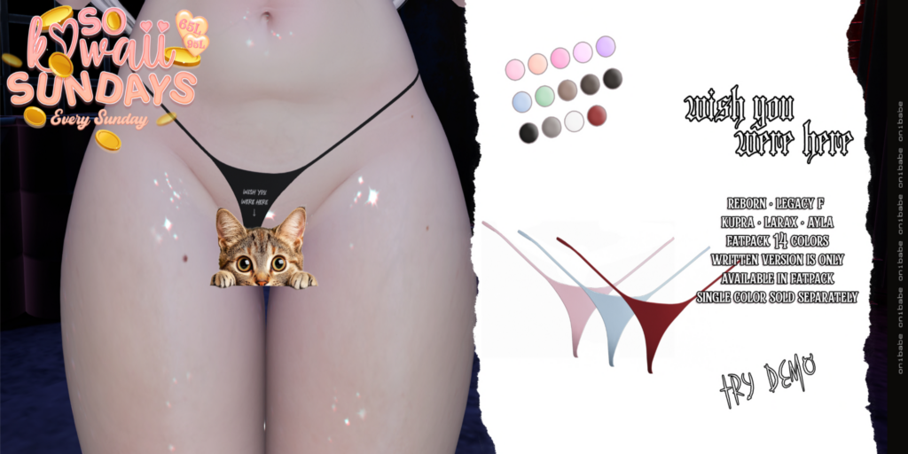 Wish You Were Here - Ayla/Inithium/Legacy/MaitreyaX/Reborn	&lt;a href=&quot;http://maps.secondlife.com/secondlife/Demon/242/94/22&quot; target=&quot;_blank&quot;&gt;Teleport&lt;/a&gt;