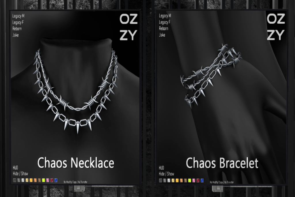Chaos Bracelet - Jake/Legacy F+M/Reborn, L$299 | Chaos Necklace - Jake/Legacy F+M/Reborn, L$299