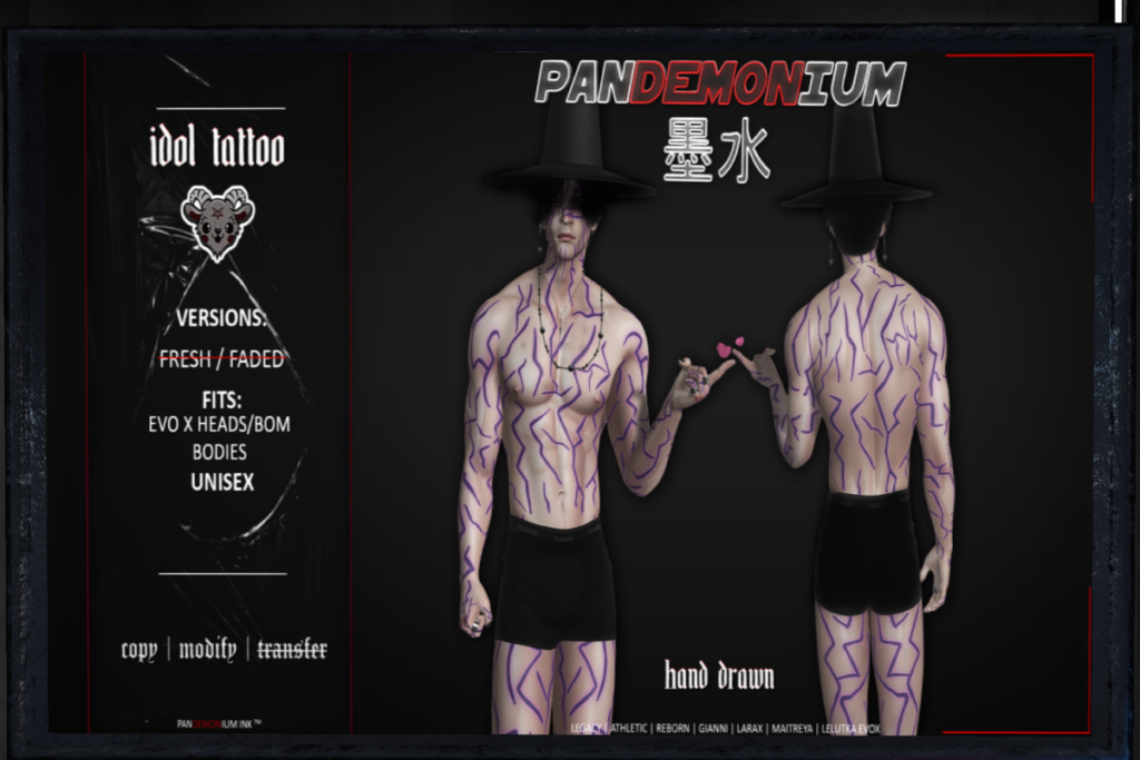Idol Tattoo - EvoX, L$250