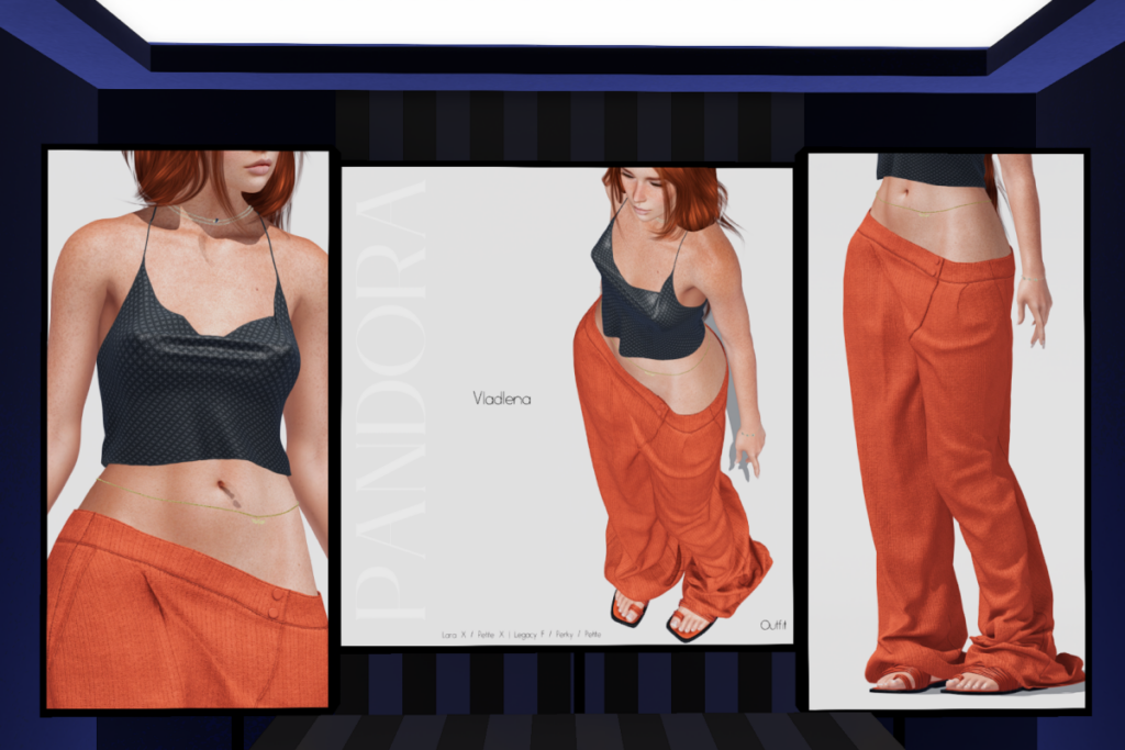 Vladlena Top and Pants - Legacy/MaitreyaX/Reborn/+mods, L$299-L$389 each/L$1599-L$1899 each FP