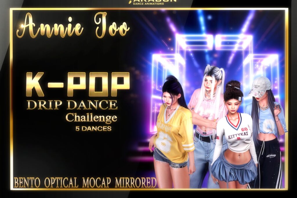 Drip Dance Challenge Dance Animations, L$300 each/L$1200 FP