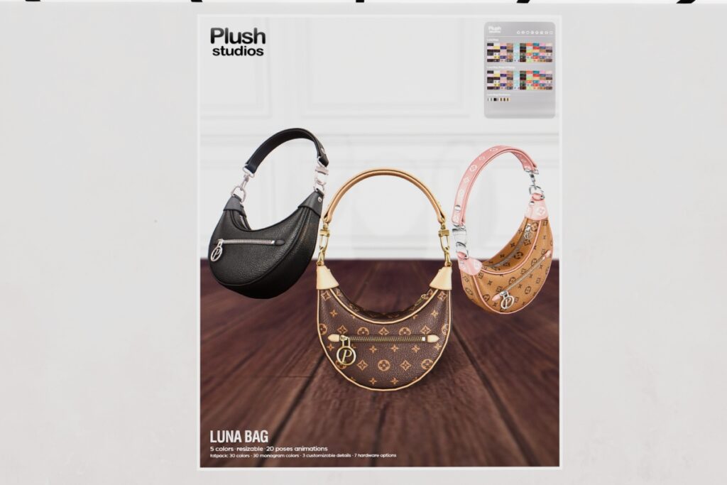 Luna Bag, L$269 each/L$699 FP