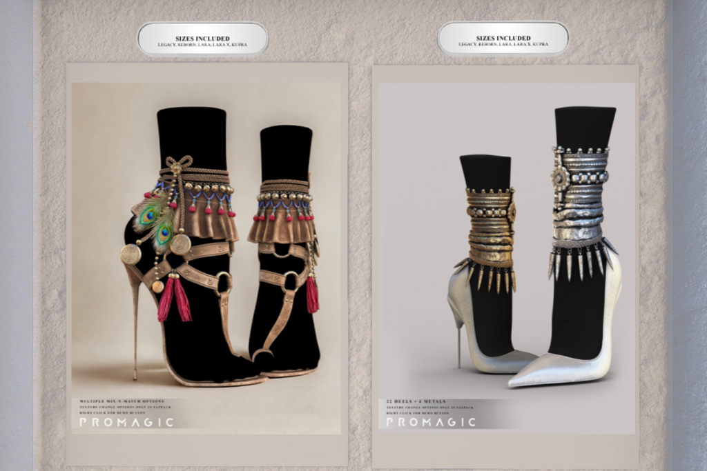 Raksha and Rabari Heels - Inithium/Legacy/Maitreya/Reborn/+mods, L$255 each/L$555-L$777 each FP