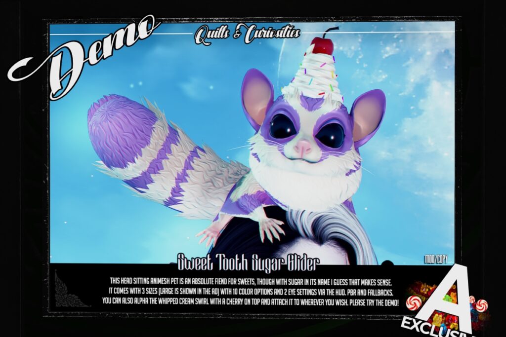 Sweet Tooth Sugar Glider Animesh Pet, L$399