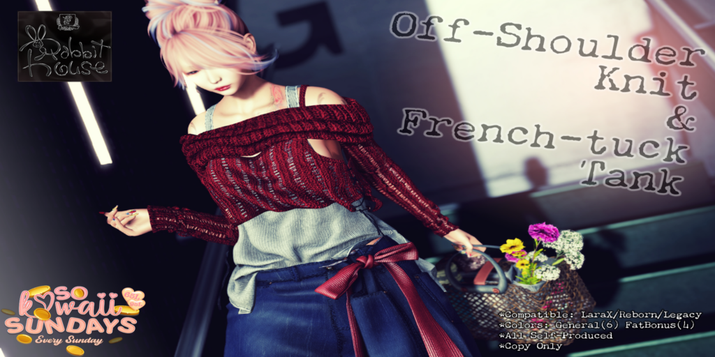 Off Shoulder Knit &amp; French Tuck Tank - Legacy/MaitreyaX/Reborn	&lt;a href=&quot;http://maps.secondlife.com/secondlife/tonarino/42/143/2501&quot; target=&quot;_blank&quot;&gt;Teleport&lt;/a&gt;