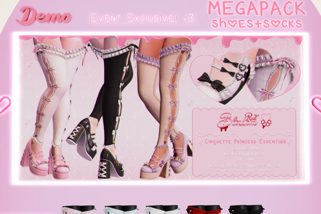 Coquette Princess Essentials - Legacy, L$250 each/L$1199 each FP