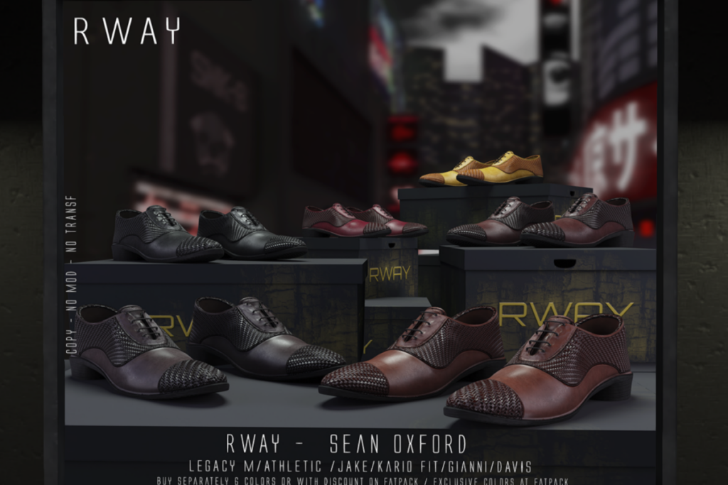 Sean Oxford Shoes - Davis/Gianni/Jake/Inithium/Legacy/+mods, L$300 each/L$1250 FP
