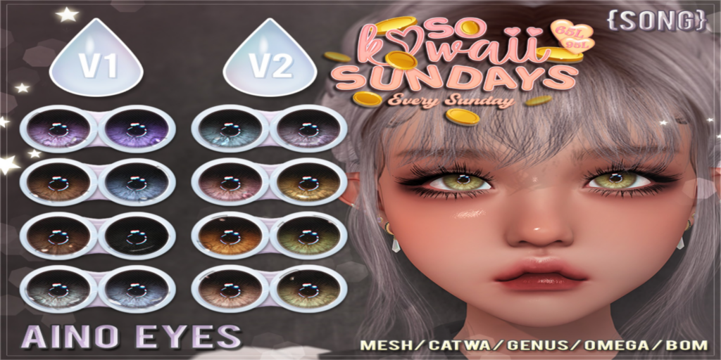 Aino Eyes - BOM/Catwa/Genus/Mesh/Omega	&lt;a href=&quot;http://maps.secondlife.com/secondlife/Meringue/61/83/1064&quot; target=&quot;_blank&quot;&gt;Teleport&lt;/a&gt;