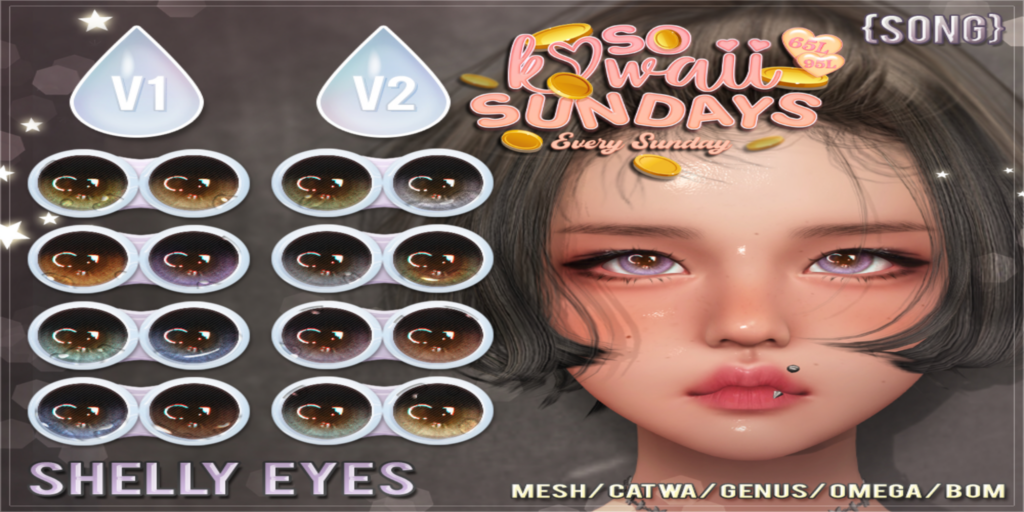 Shelly Eyes - BOM/Catwa/Genus/Mesh/Omega	&lt;a href=&quot;http://maps.secondlife.com/secondlife/Meringue/61/83/1064&quot; target=&quot;_blank&quot;&gt;Teleport&lt;/a&gt;