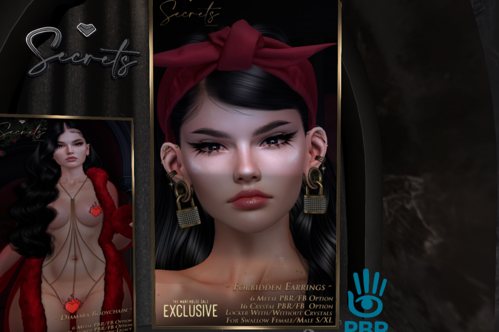 Forbidden Earrings - Swallow S/XL, L$199 each/L$649 FP