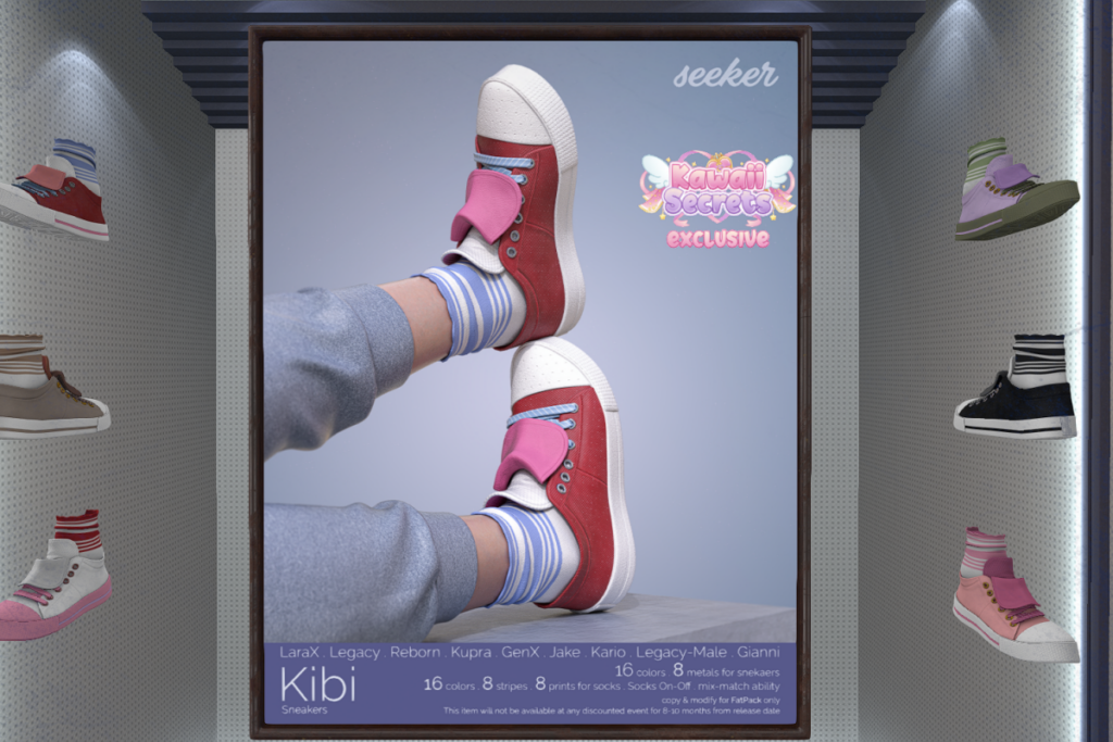 Kibi Sneakers - See ad for fits, L$349 each/L$1299 FP