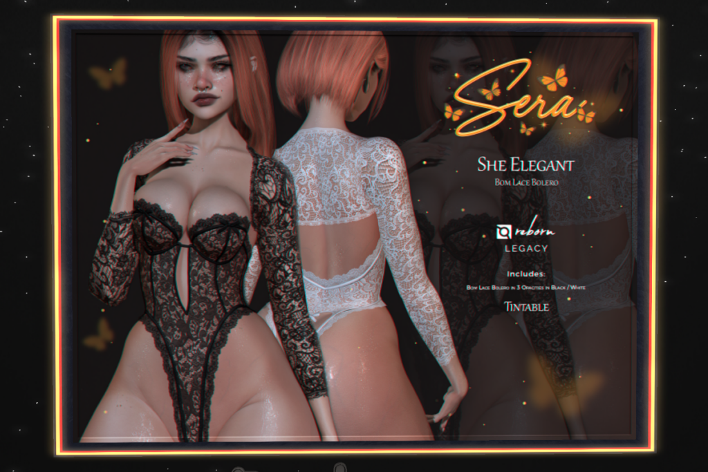 She Elegant Lace Bolero - BOM for Legacy/Reborn, L$299