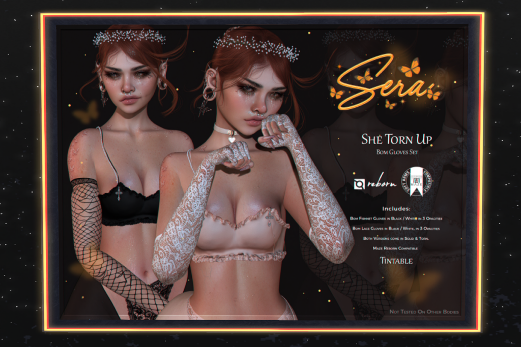She Torn Up Gloves - BOM for Reborn/+mods, L$299