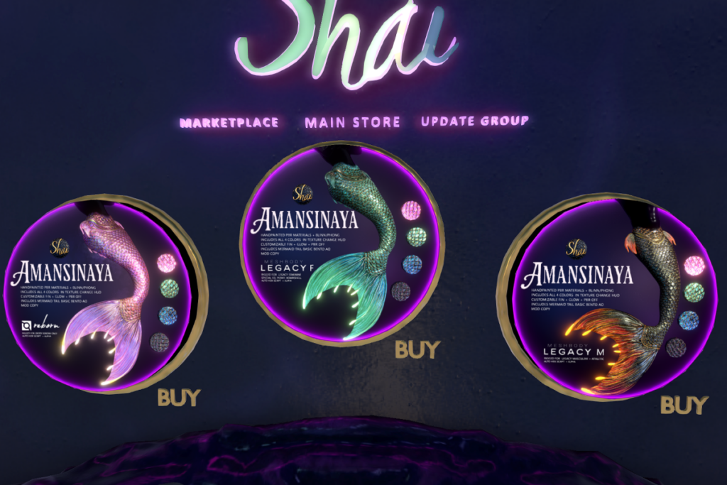Amansinaya Mermaid Tail - Legacy F+M/Reborn, L$1299 each
