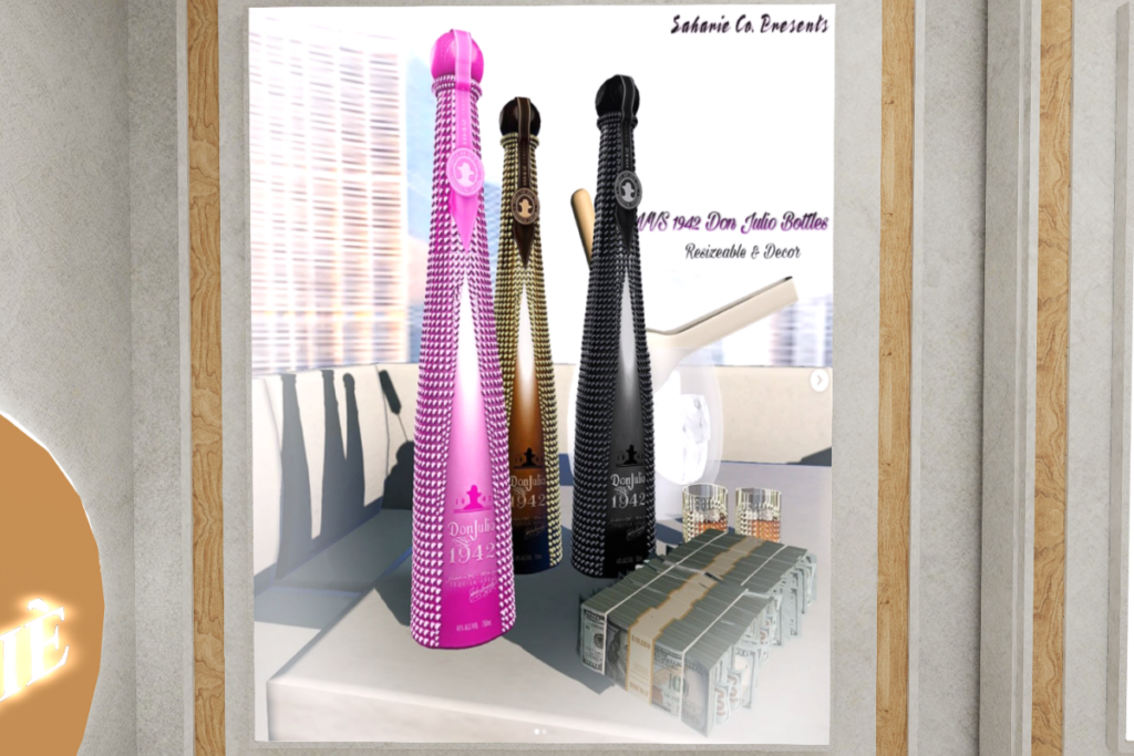 Don Julio Bottles, L$500 each/L$999-L$3000 FP