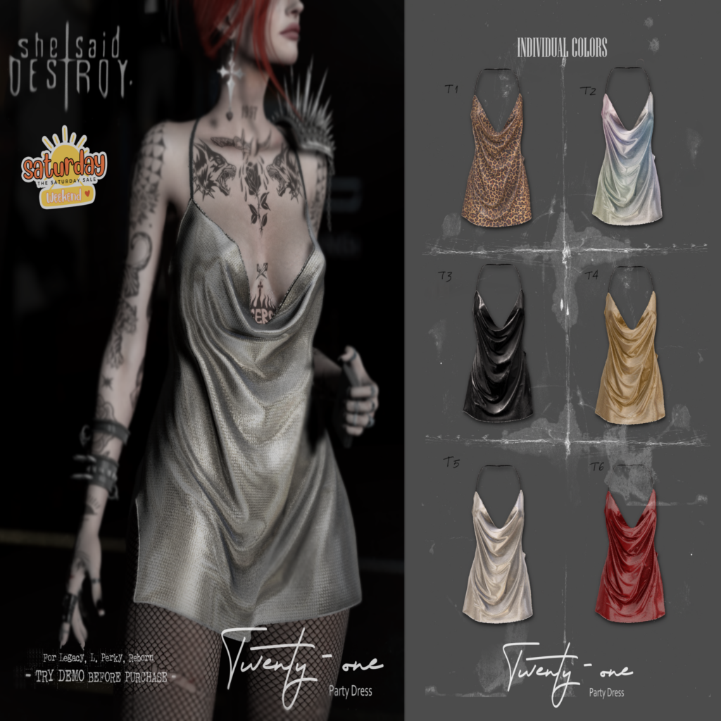 Twenty-One Dress - Legacy/Reborn/+mods	&lt;a href=&quot;http://maps.secondlife.com/secondlife/Shadows/157/174/25&quot; target=&quot;_blank&quot;&gt;Teleport&lt;/a&gt;
