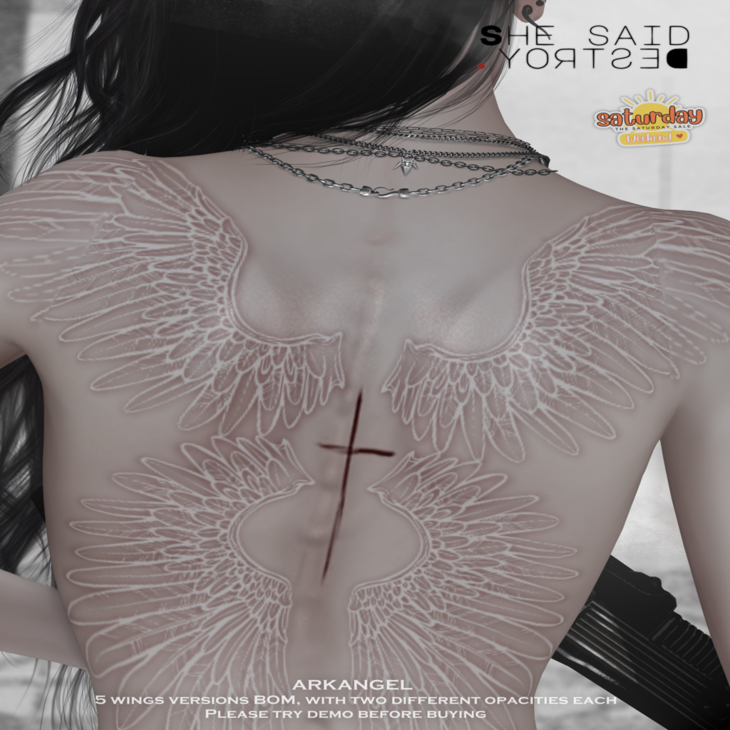 Arkangel Tattoo - BOM	&lt;a href=&quot;http://maps.secondlife.com/secondlife/Shadows/157/174/25&quot; target=&quot;_blank&quot;&gt;Teleport&lt;/a&gt;