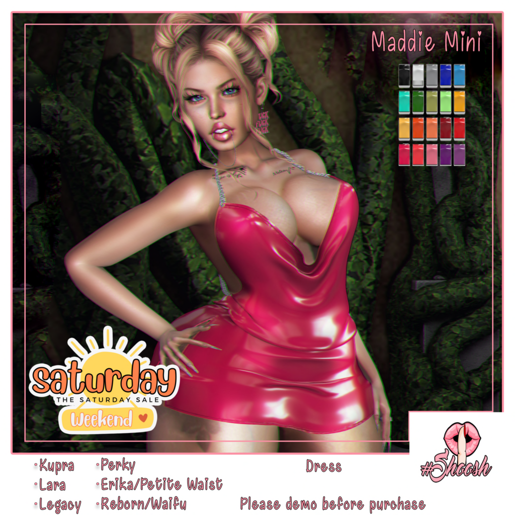 Maddie Dress - Erika/Inithium/Legacy/Maitreya/Reborn/+mods	&lt;a href=&quot;http://maps.secondlife.com/secondlife/Wild%20Pack/160/168/24&quot; target=&quot;_blank&quot;&gt;Teleport&lt;/a&gt;