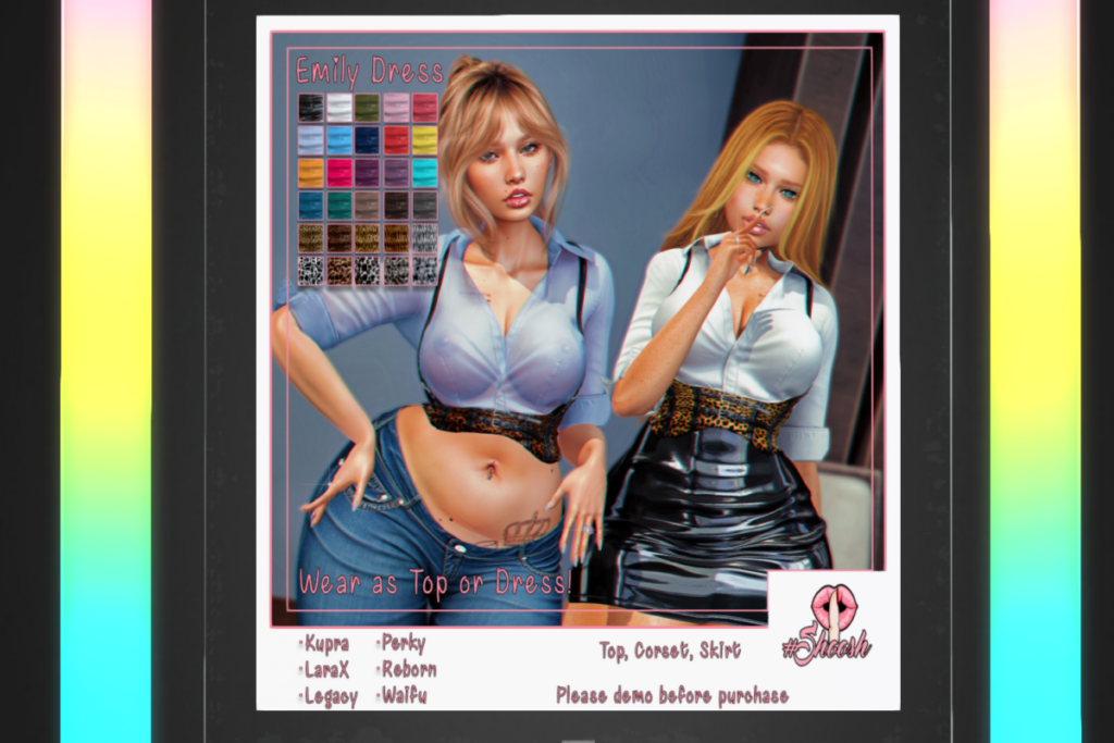 Emily Dress - Inithium/Legacy/MaitreyaX/Reborn/+mods, L$349 each/L$1099 FP
