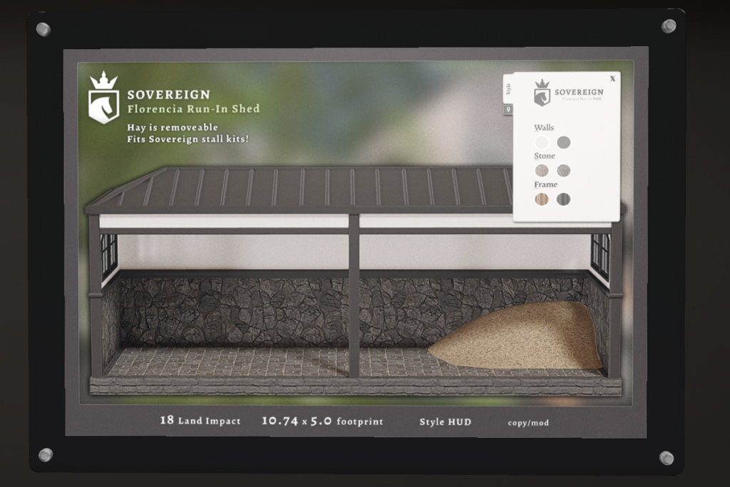 Florencia Run-In Shed, L$550