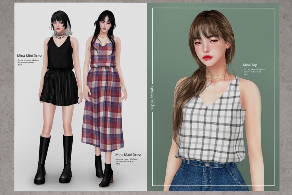 Mina Outfit - Legacy/Maitreya/Reborn, L$399 each Body Pack/L$999 each FP