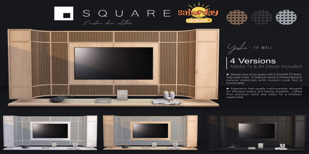 Yoshi TV Wall	&lt;a href=&quot;http://maps.secondlife.com/secondlife/Pandoro/179/89/3497&quot; target=&quot;_blank&quot;&gt;Teleport&lt;/a&gt;