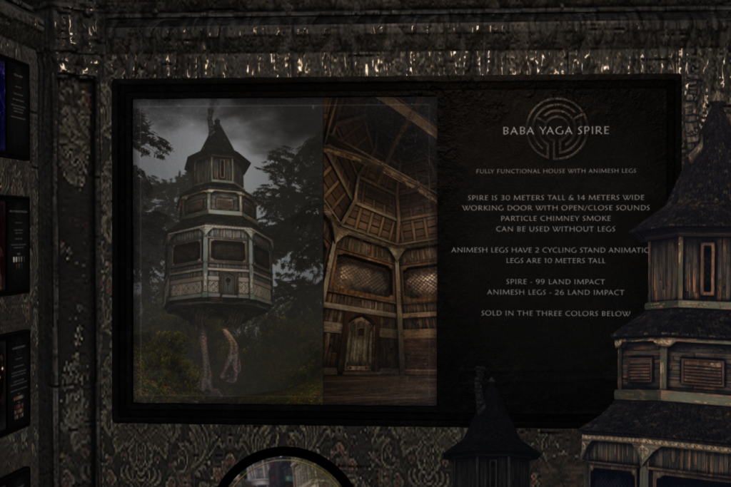 Baba Yaga Spires, L$975 each