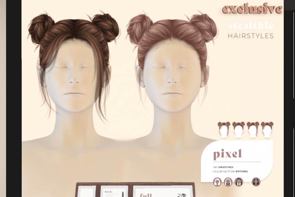 Pixel Hair, L$199-L$399/L$598 FP