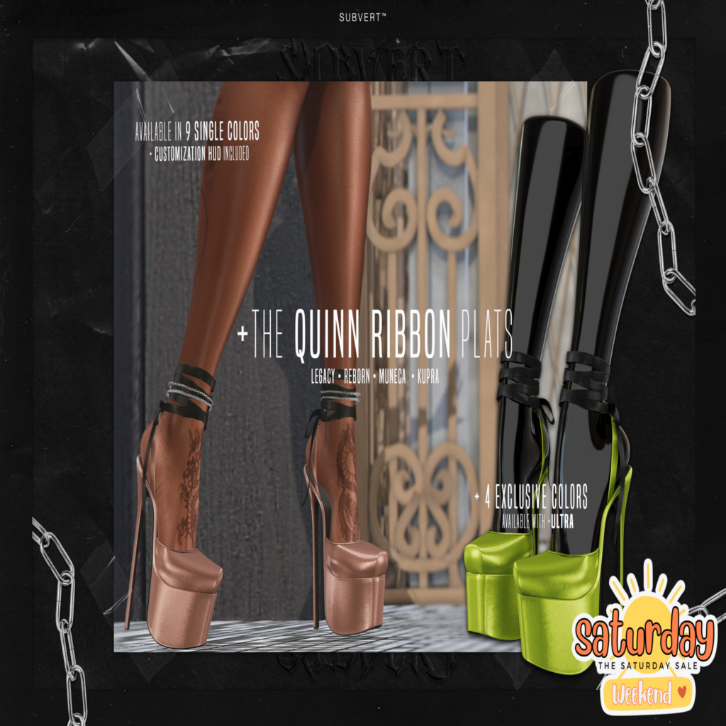 The Quinn Ribbon Plats - Inithium/Legacy/Reborn/Yentements	&lt;a href=&quot;http://maps.secondlife.com/secondlife/Jupiter/227/150/2998&quot; target=&quot;_blank&quot;&gt;Teleport&lt;/a&gt;