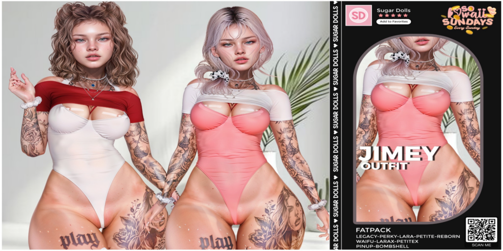 Jimey Outfit - Legacy/Maitreya/Reborn/+mods	&lt;a href=&quot;http://maps.secondlife.com/secondlife/Woodland%20Realm/192/186/23&quot; target=&quot;_blank&quot;&gt;Teleport&lt;/a&gt;