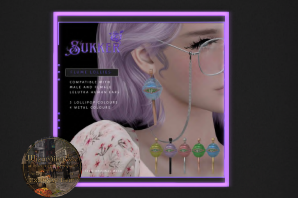 Flume Lollies Earrings - Evo X, L$250