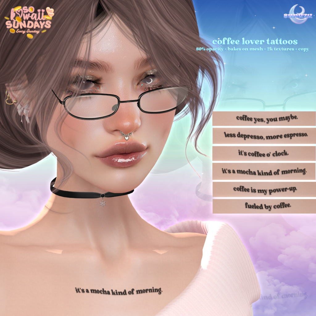 Coffee Lover Tattoos - BOM	&lt;a href=&quot;http://maps.secondlife.com/secondlife/Eagle%20District/190/217/2137&quot; target=&quot;_blank&quot;&gt;Teleport&lt;/a&gt;