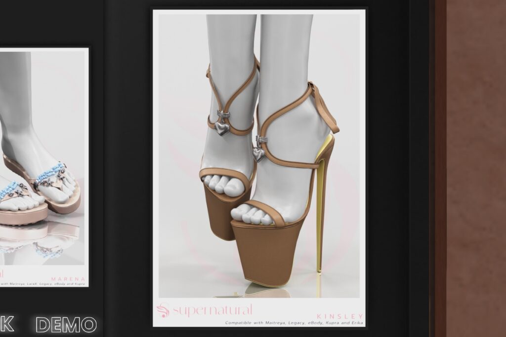 Kinsley Heels - Erika/Inithium/Legacy/Maitreya/Reborn, L$268 each/L$1268 FP
