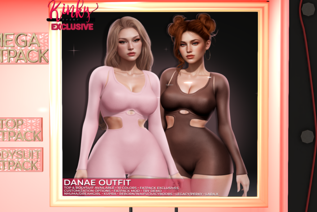 Danae Top &amp; Bodysuit - Inithium/Legacy/MaitreyaX/Nhumana/Reborn/+mods, L$199-L$229 each/L$899-L$999 each FP/L$1799 MP