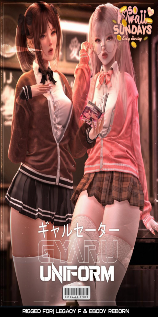 Gyaru Uniform - Legacy/Reborn	&lt;a href=&quot;http://maps.secondlife.com/secondlife/TOKYO%20ZERO/128/74/3187&quot; target=&quot;_blank&quot;&gt;Teleport&lt;/a&gt;