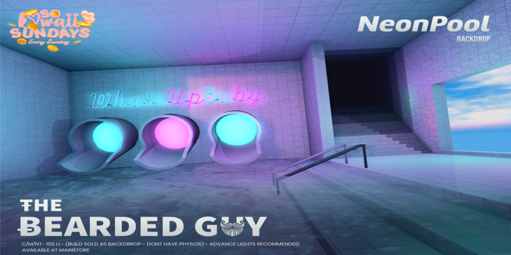 Neon Pool Backdrop	&lt;a href=&quot;http://maps.secondlife.com/secondlife/Moonwall/169/121/32&quot; target=&quot;_blank&quot;&gt;Teleport&lt;/a&gt;