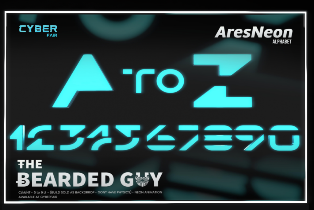 Ares Neon Alphabet, L$299