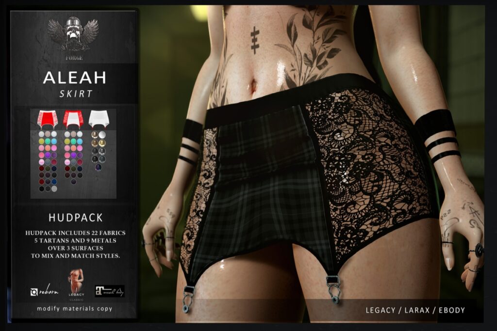 Alea Skirt - Legacy/Maitreya/Reborn, L$50 each/L$399 FP