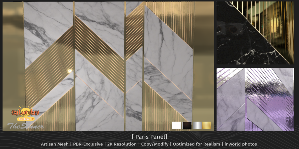 Paris Panel	&lt;a href=&quot;http://maps.secondlife.com/secondlife/Peaceful%20Land/129/97/1697&quot; target=&quot;_blank&quot;&gt;Teleport&lt;/a&gt;
