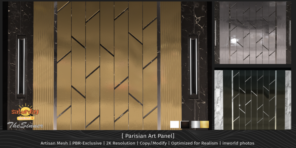 Parisian Art Panel	&lt;a href=&quot;http://maps.secondlife.com/secondlife/Peaceful%20Land/129/97/1697&quot; target=&quot;_blank&quot;&gt;Teleport&lt;/a&gt;