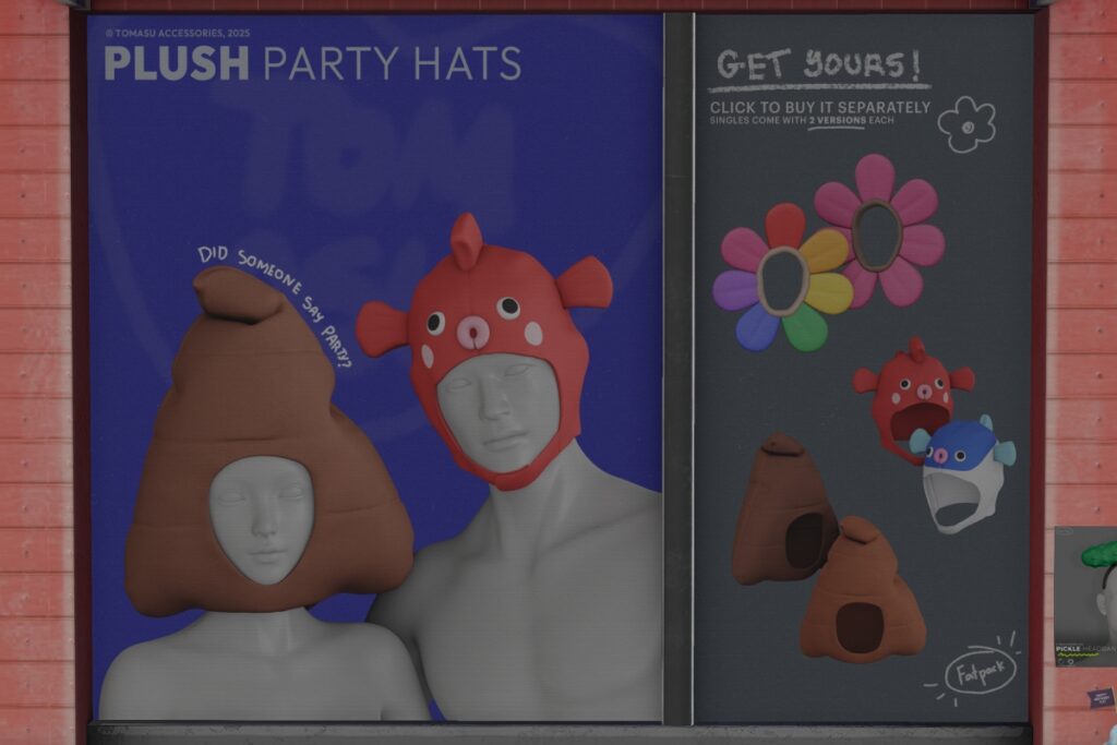 Plush Party Hats, L$50 each/L$150 FP