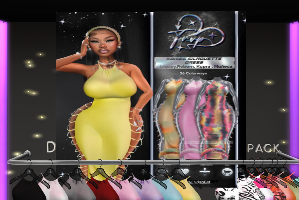 Kaisee Silhouette Dress - Inithium/Legacy/Reborn/Yentements, L$265 each/L$1200 FP