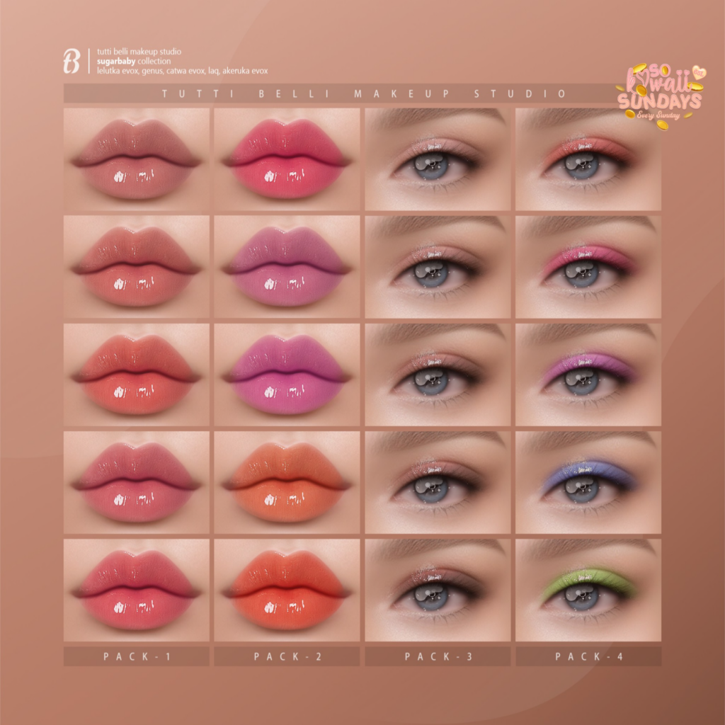 Sugarbaby Collection Cosmetics - AkX/CatwaX/EvoX/Genus/LAQ	&lt;a href=&quot;http://maps.secondlife.com/secondlife/Malkine/114/144/293&quot; target=&quot;_blank&quot;&gt;Teleport&lt;/a&gt;