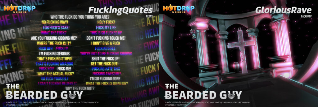 Fucking Quotes Neons &amp; Glorious Rave Backdrop