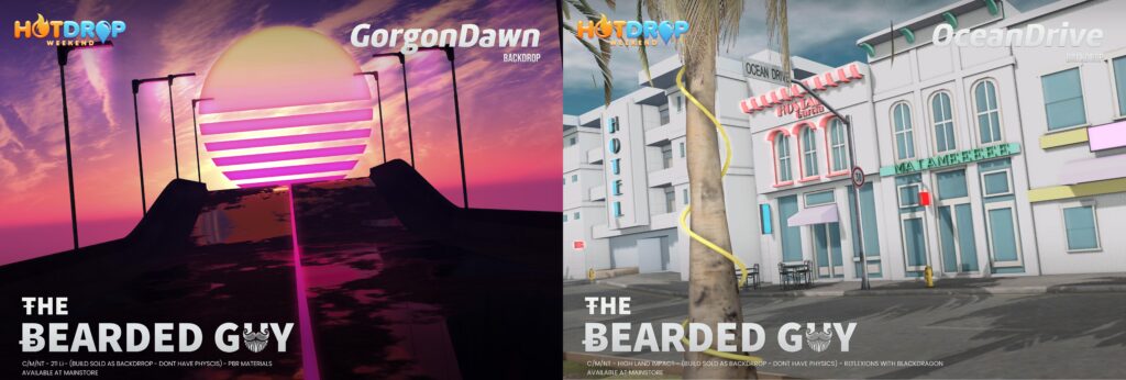 Gorgon Dawn &amp; Ocean Drive Backdrops
