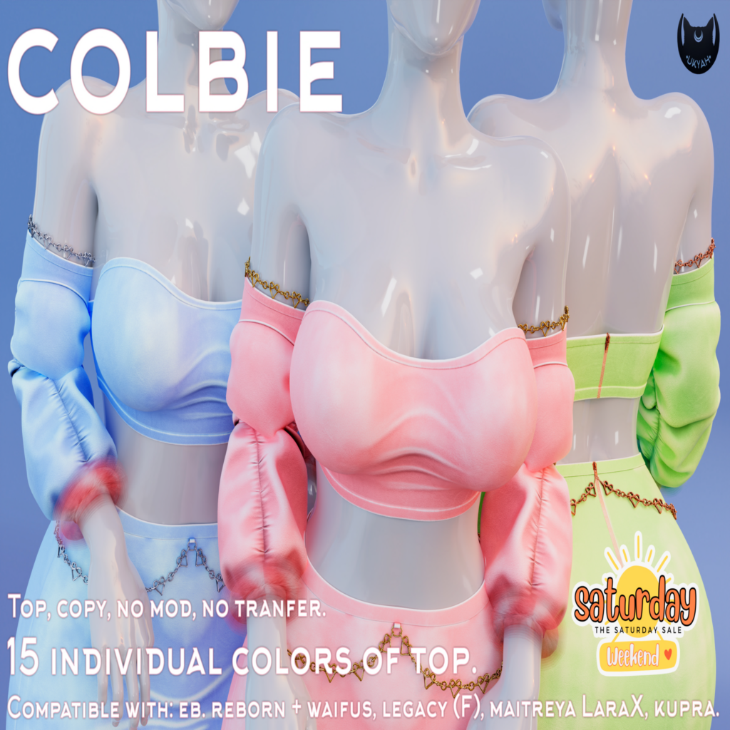 Colbie Top - Inithium/Legacy/MaitreyaX/Reborn/+mods	&lt;a href=&quot;http://maps.secondlife.com/secondlife/Magic%20Sky/194/96/2022&quot; target=&quot;_blank&quot;&gt;Teleport&lt;/a&gt;