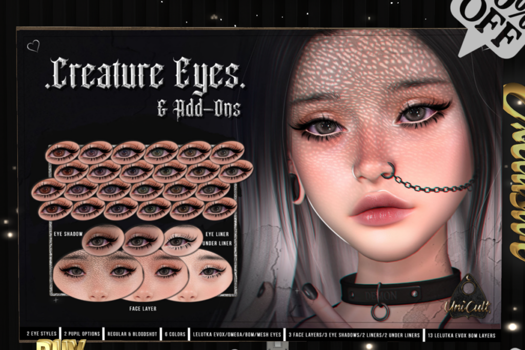 Creature Eyes &amp; Add-Ons - BOM/EvoX/Mesh/Omega, L$149