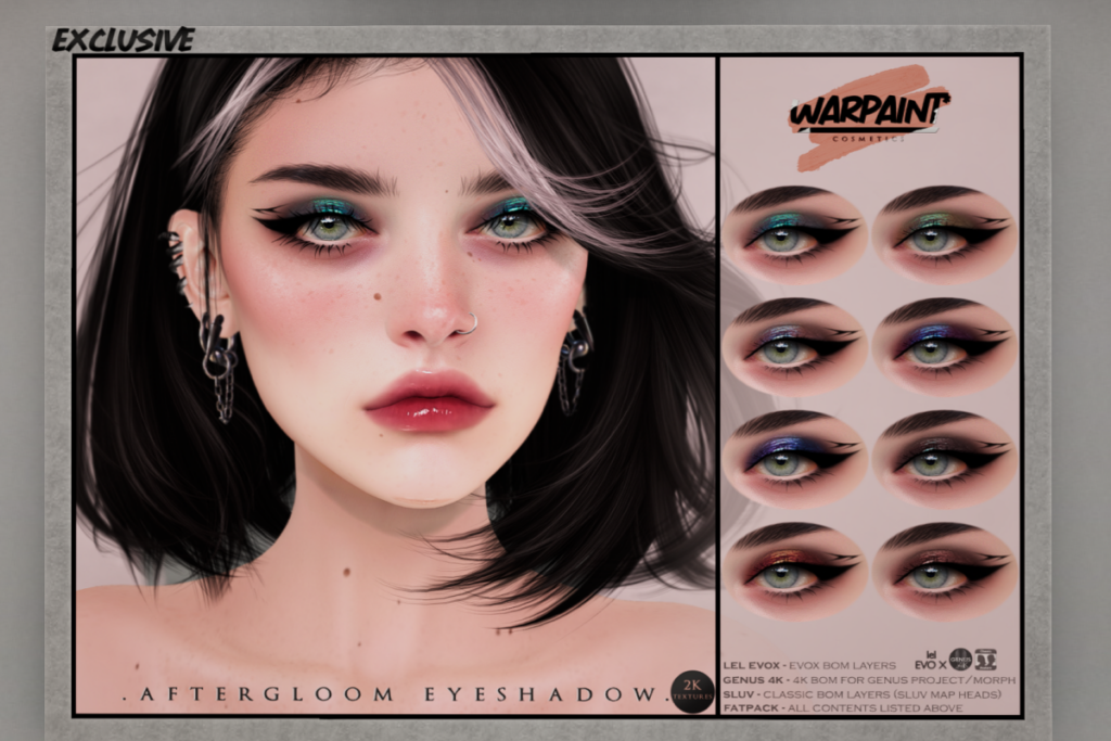 Aftergloom Eyeshadow - EvoX/Genus/SLUV, L$240 each/L$520 FP