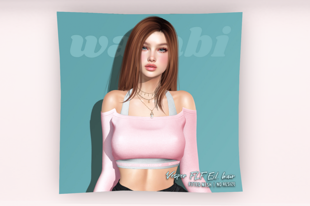 Vesper Hair	&lt;a href=&quot;http://maps.secondlife.com/secondlife/Coraline/127/149/55&quot; target=&quot;_blank&quot;&gt;Teleport&lt;/a&gt;